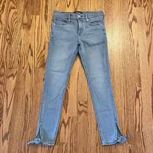 Express Mid-Rise Cropped Denim Legging Stretch +